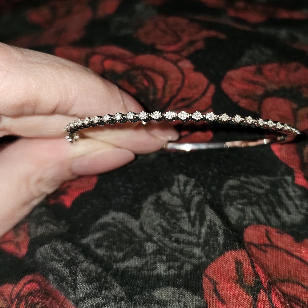 Kay Jewelers Silver Bracelet with Sparkling Stones